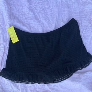 Black Women's black swim skirt bottom 2x NWT
